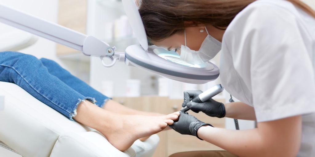 Skin and nail care podiatry treatment